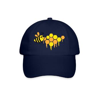 honigwaben biene - Baseballkappe - Blau/Blau - Vorne