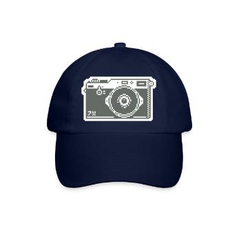 8bit pixel retro fotoapparat - Baseballkappe - Blau/Blau - Vorne