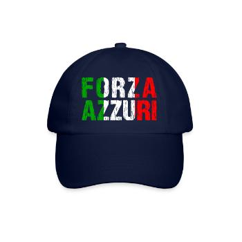 Forza Azzuri Forza Italia Fussball EM 24 Fanshirt - Baseballkappe - Blau/Blau - Vorne