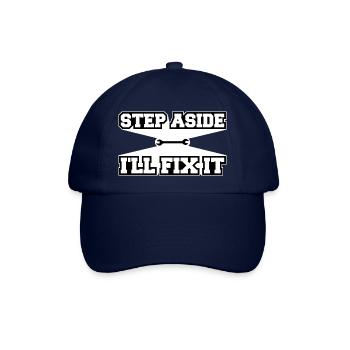 Treten Sie beiseite, ich werde es reparieren, um die Reparatur des Mechanikers zu reparieren - Baseballkappe - Blau/Blau - Vorne