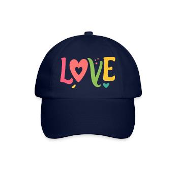 LOVE Pop Art – Modern & Knallig fürs Herz - Baseballkappe - Blau/Blau - Vorne