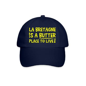 BRETAGNE IST EIN BUTTERORT ZUM LEBEN! - Baseballkappe - Blau/Blau - Vorne