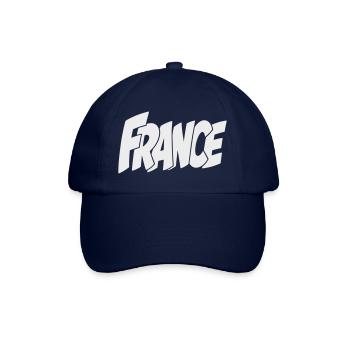 Frankreich, France Bold Comic Typography - Baseballkappe - Blau/Blau - Vorne