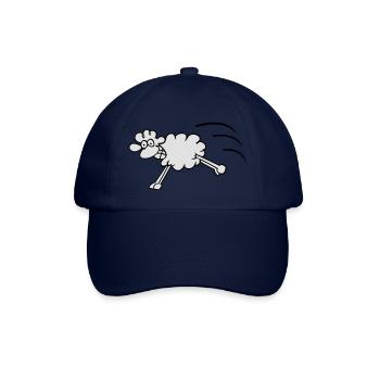 springendes Schaf - Baseballkappe - Blau/Blau - Vorne
