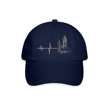 Geschenk Heartbeat Raumfahrt - Baseballkappe - Blau/Blau - Vorne