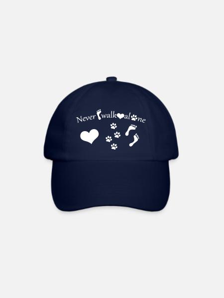 Never walk alone - Baseballkappe - Blau/Blau