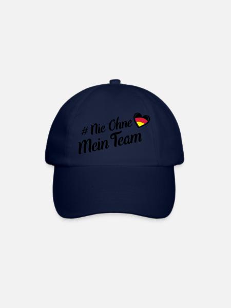 nie ohne team deutschland herz - Baseballkappe - Blau/Blau