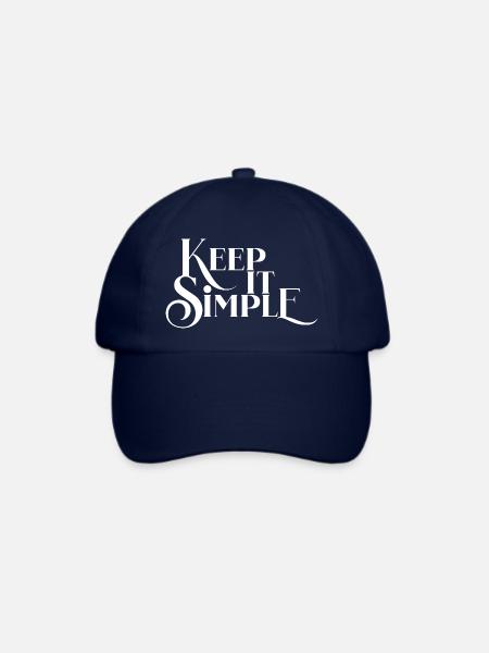 Halte es einfach - Baseballkappe - Blau/Blau