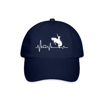 Westernreiten Westernreiter Rodeo Pferd Herzschlag - Baseballkappe - Blau/Blau - Vorne