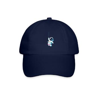 Astronaut hanging on Moon - Baseballkappe - Blau/Blau - Vorne