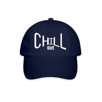 chill chillen kiffer chill mal eltern lehrer chill - Baseballkappe - Blau/Blau - Vorne