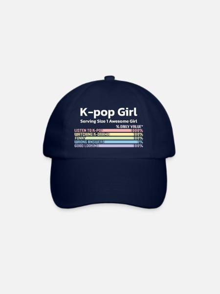 K-Pop Korea Pop Popmusik Südkorea koreanisch Musik - Baseballkappe - Blau/Blau