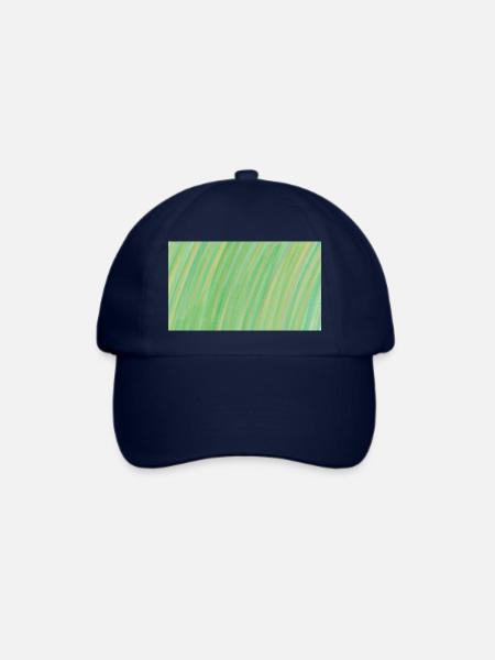 Farbverlauf Grün Gelb Orange abstrakt - Baseballkappe - Blau/Blau