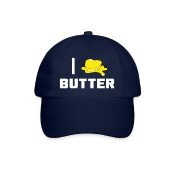 Ich liebe Butter - Baseballkappe - Blau/Blau - Vorne