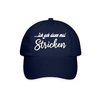Motivierende Handlettering Grafik - Baseballkappe - Blau/Blau - Vorne