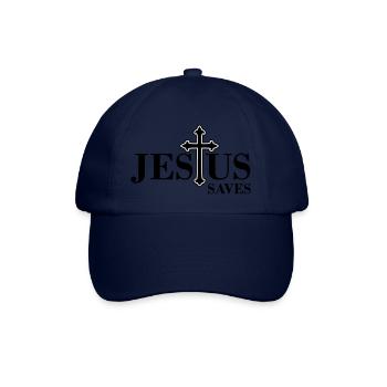 Jesus Rettet - Baseballkappe - Blau/Blau - Vorne