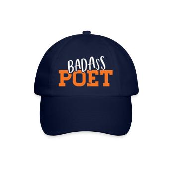 Badass Poet Typography Design - Baseballkappe - Blau/Blau - Vorne