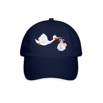 Storch mit Kleinkind - Baseballkappe - Blau/Blau - Vorne