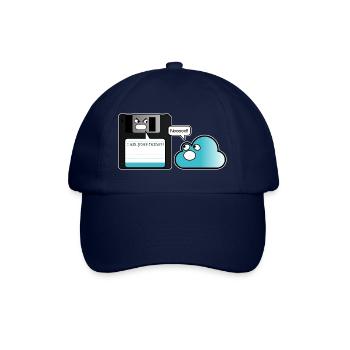 Diskette Cloud Speicher Vater Computer Witz - Baseballkappe - Blau/Blau - Vorne