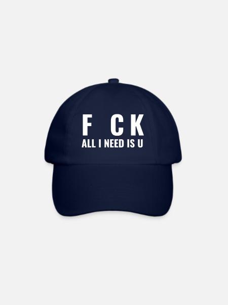 Fck - Baseballkappe - Blau/Blau
