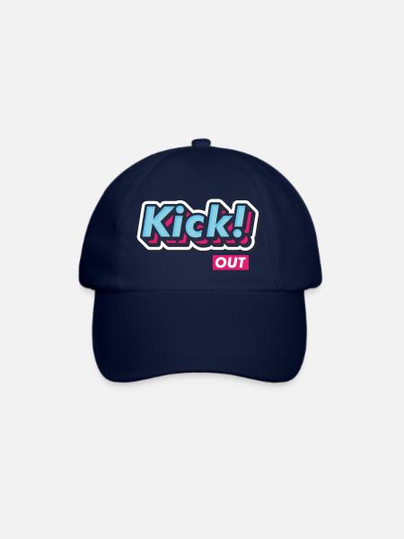 Pop-Art Comic Retro Vintage Text "Kick Out" - Baseballkappe - Blau/Blau