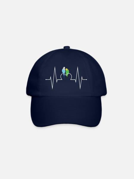 Wellensittiche Herzschlag - Baseballkappe - Blau/Blau