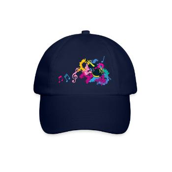 Violinmusik Note CLE Sol Fantasy - Baseballkappe - Blau/Blau - Vorne
