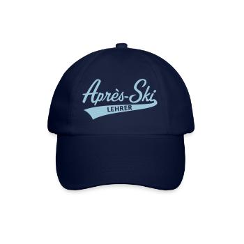 Après-Ski – Lehrer (Schriftzug / Apres Ski) - Baseballkappe - Blau/Blau - Vorne