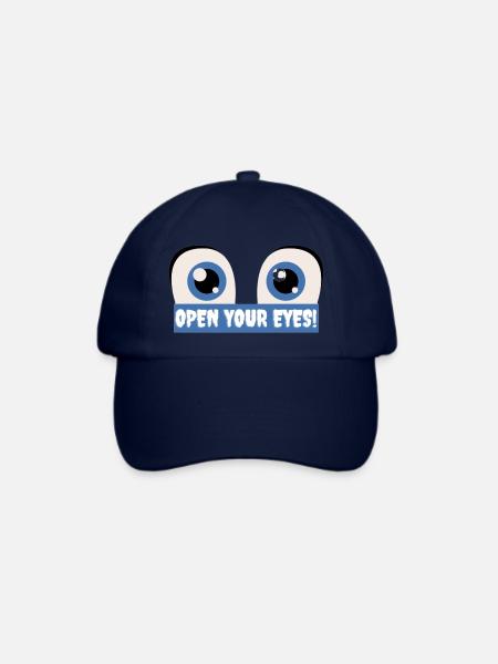 Open your eyes - Baseballkappe - Blau/Blau