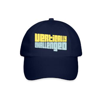 Vertikal herausgefordert Lustige Kurze Menschen Witz Männer - Baseballkappe - Blau/Blau - Vorne