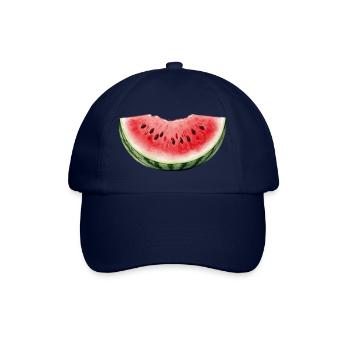 Wassermelone aquarell  - Baseballkappe - Blau/Blau - Vorne