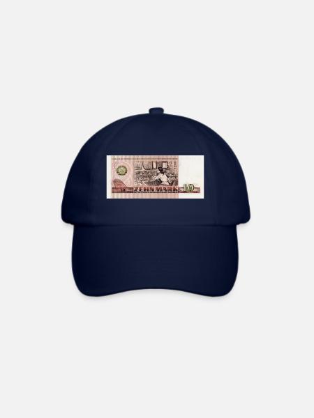 10 Markschein der DDR - Baseballkappe - Blau/Blau