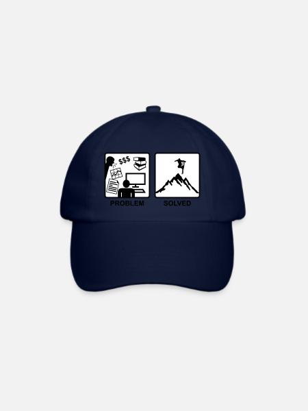 Ski, Problem solved - Skifahren - Baseballkappe - Blau/Blau