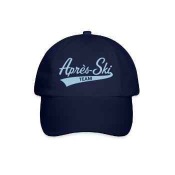 Après-Ski – Team (Schriftzug / Apres Ski / Black) - Baseballkappe - Blau/Blau - Vorne