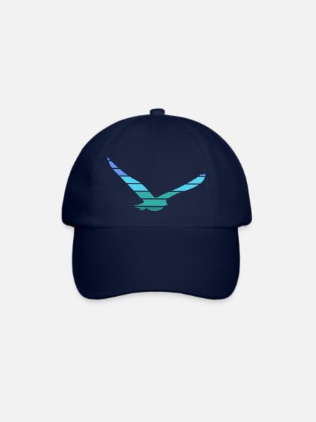 Möwe liebt Meer Kapitän moin moin küstenkind - Baseballkappe - Blau/Blau