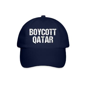 Boykott Katar Geschenk - Baseballkappe - Blau/Blau - Vorne