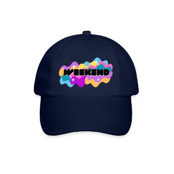 Weekend Vibes Shirt - Baseballkappe - Blau/Blau - Vorne
