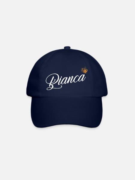 Bianca Custom Name für Frauen Kinder Kleinkinder - - Baseballkappe - Blau/Blau