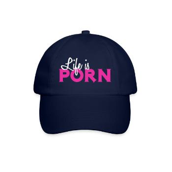 Life is Porn - Baseballkappe - Blau/Blau - Vorne