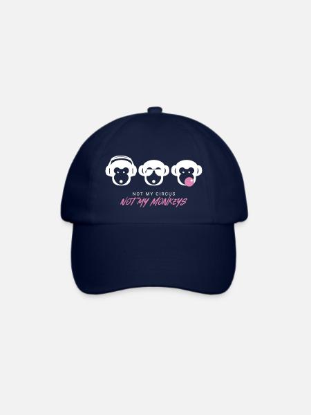 Muniax Monkeys Pink Weiß - Baseballkappe - Blau/Blau