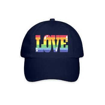 Pride Love Regenbogenfahne - Baseballkappe - Blau/Blau - Vorne