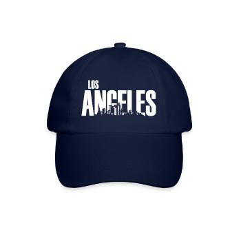 Los Angeles USA Palmen Kalifornien Urlaub Skyline - Baseballkappe - Blau/Blau - Vorne