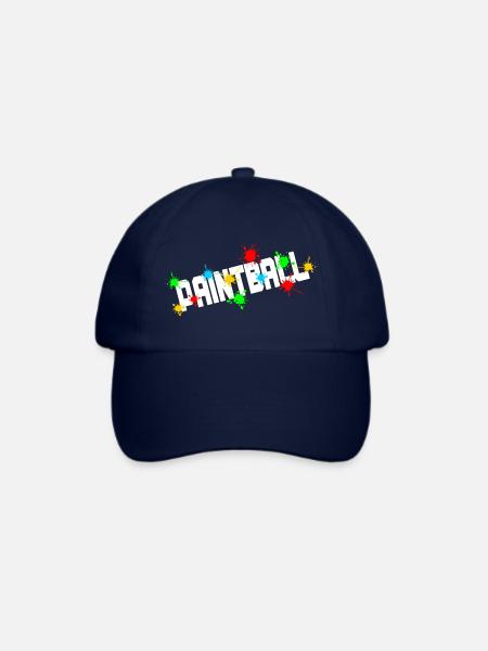Paintball mit Farbspritzern - Baseballkappe - Blau/Blau