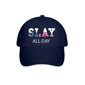 slay all day - independence day America - Baseballkappe - Blau/Blau - Vorne