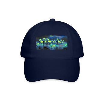 Wilde Pferde - Baseballkappe - Blau/Blau - Vorne