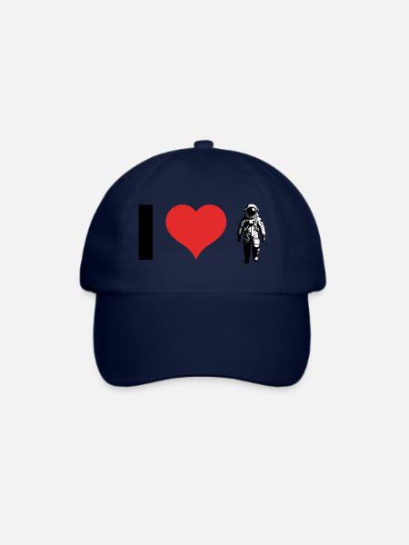 I love Astronauts - Baseballkappe - Blau/Blau
