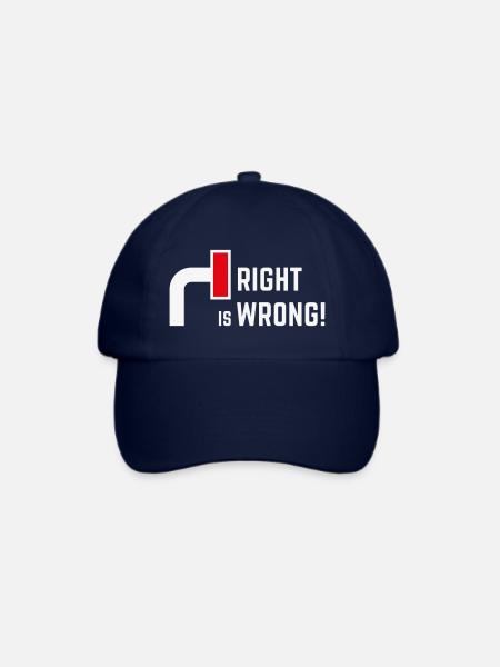 Right Is Wrong! Gegen Rechts & Rechte Parteien V2 - Baseballkappe - Blau/Blau