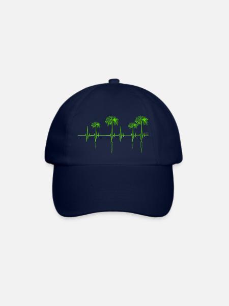 Vegan - carrot - heartbeat - Baseballkappe - Blau/Blau