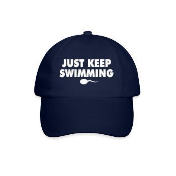 Einfach weiter schwimmen - Baseballkappe - Blau/Blau - Vorne