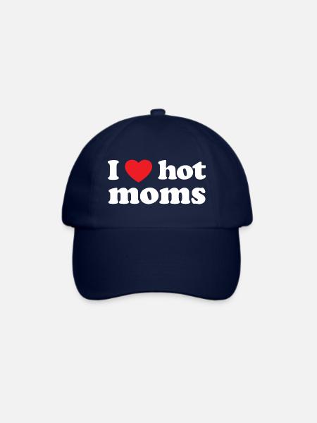 I love hot Moms - Baseballkappe - Blau/Blau